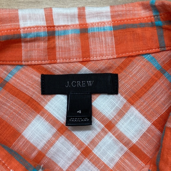 J Crew Gauzy Popover Buttondown 1/2 Buttondown Shirt. Size 4 - Picture 4 of 10